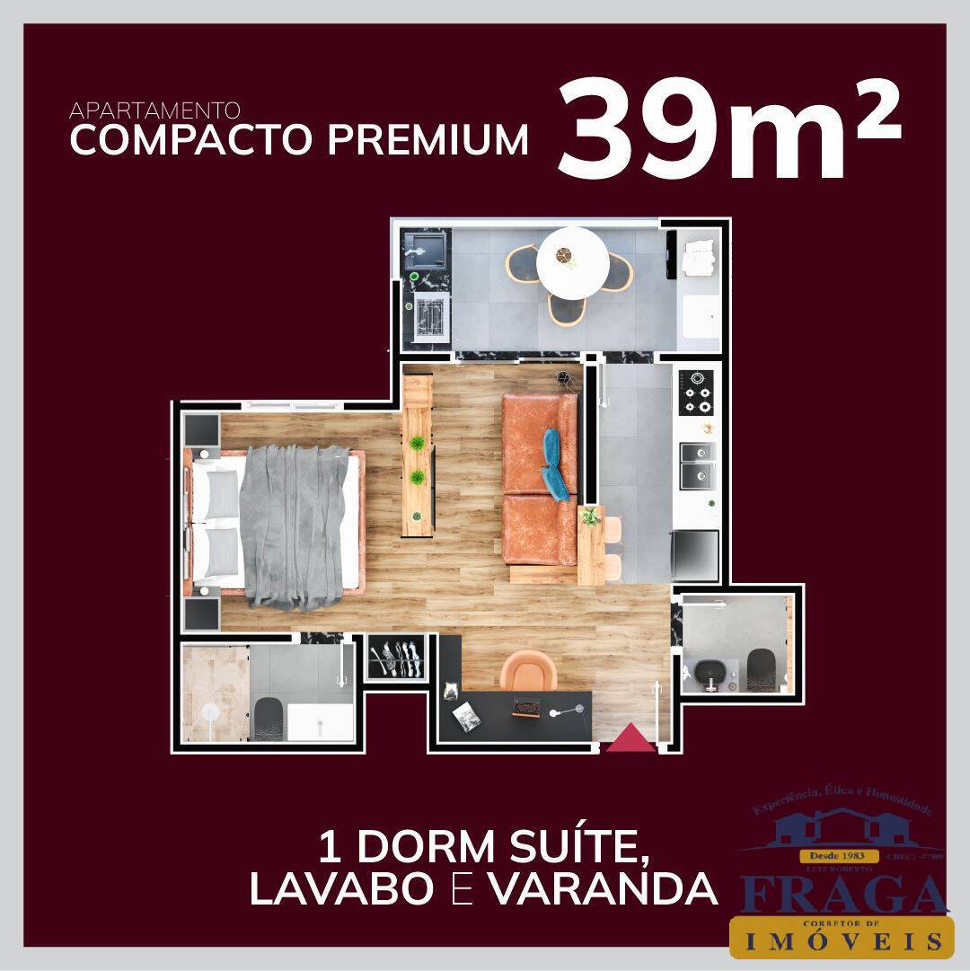 Apartamento à venda com 1 quarto, 39m² - Foto 8